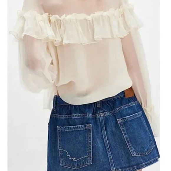 NWT We The Free Demi Denim Mini Skort - Picture 3 of 6